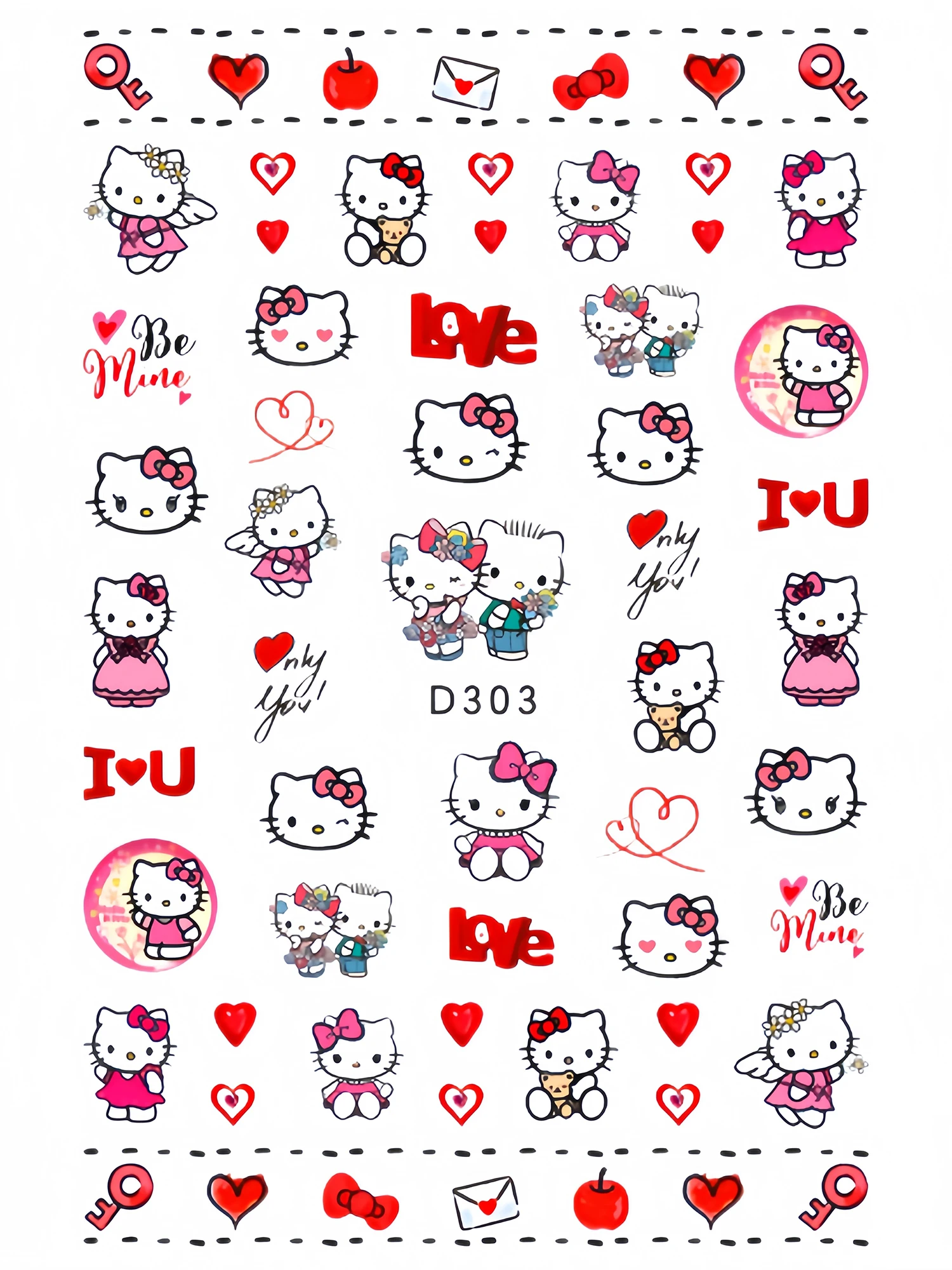 1ชิ้นสติกเกอร์ Hello Kitty สติกเกอร์โน้ตบุ๊คสติ้กเกอร์ตัวการ์ตูนตัวการ์ตูนสติ๊กเกอร์คลาสสิก