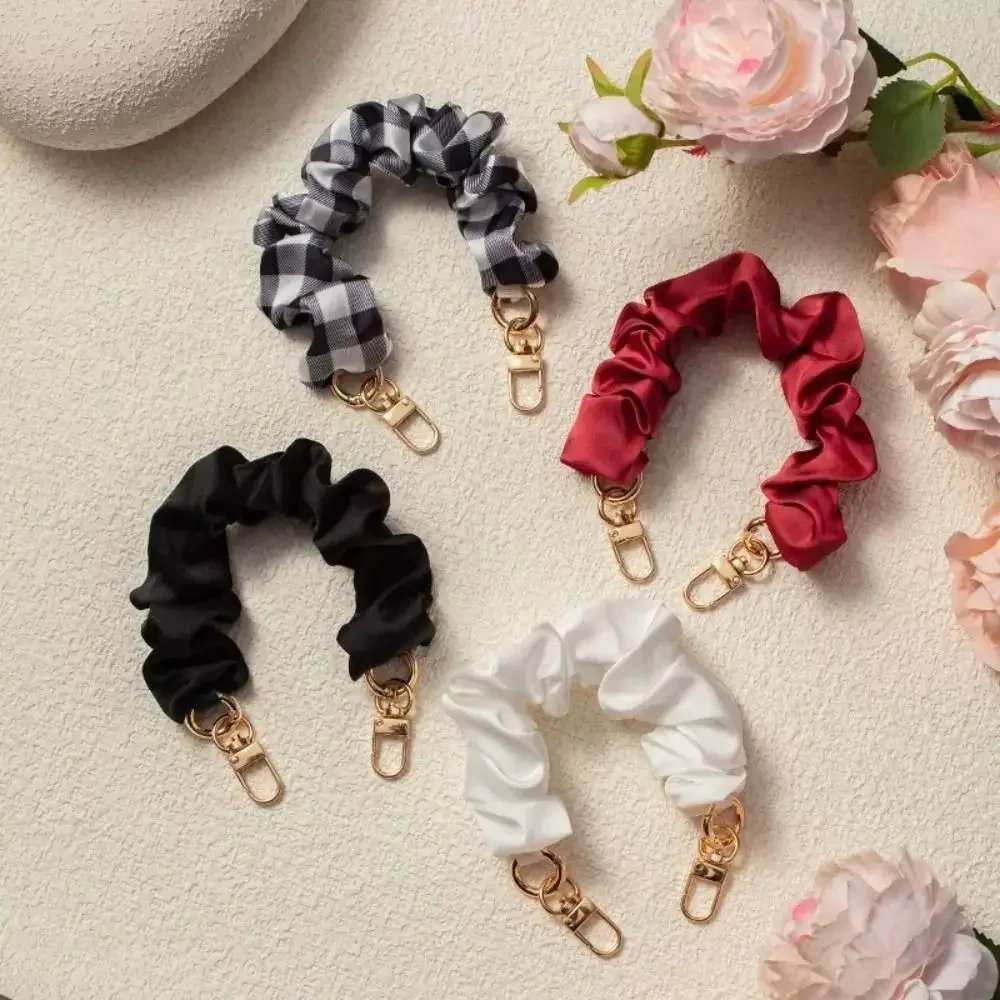 

Универсальный мягкий атласный шелковый ремешок для мобильного телефона, эластичная съемная цепочка для телефона, короткая цепочка на запястье с защитой от потери