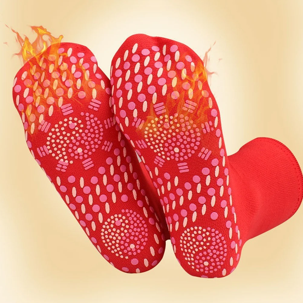 

3 Pairs Self Heating Warm Socks Winter Unisex Woollen Health Care Breathable Anti Freezing Mid Tube Design Comfortable