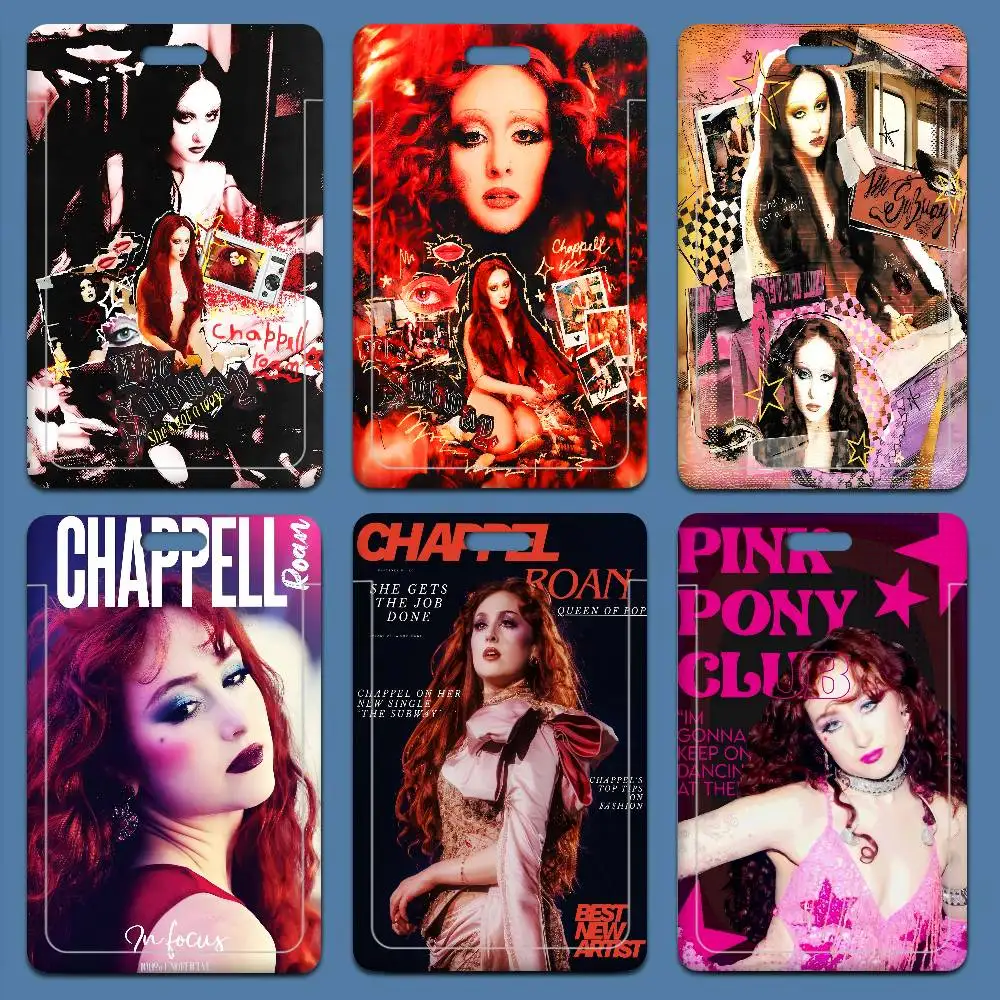 

American Singer Chappell Roan ID Card Holders Lanyards Girls Door Card Case Hanging Rope Women Neck Strap Business Card