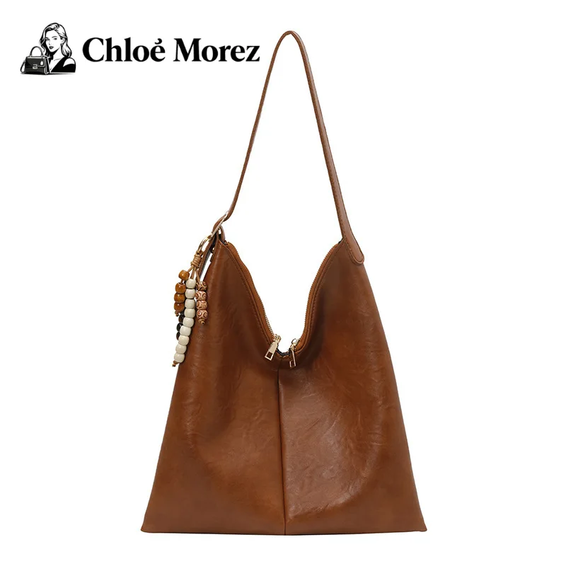 

Matte Bag, Women's Solid Color Retro Shoulder Bag, Large Capacity Versatile, Hand-held Commuting Bag