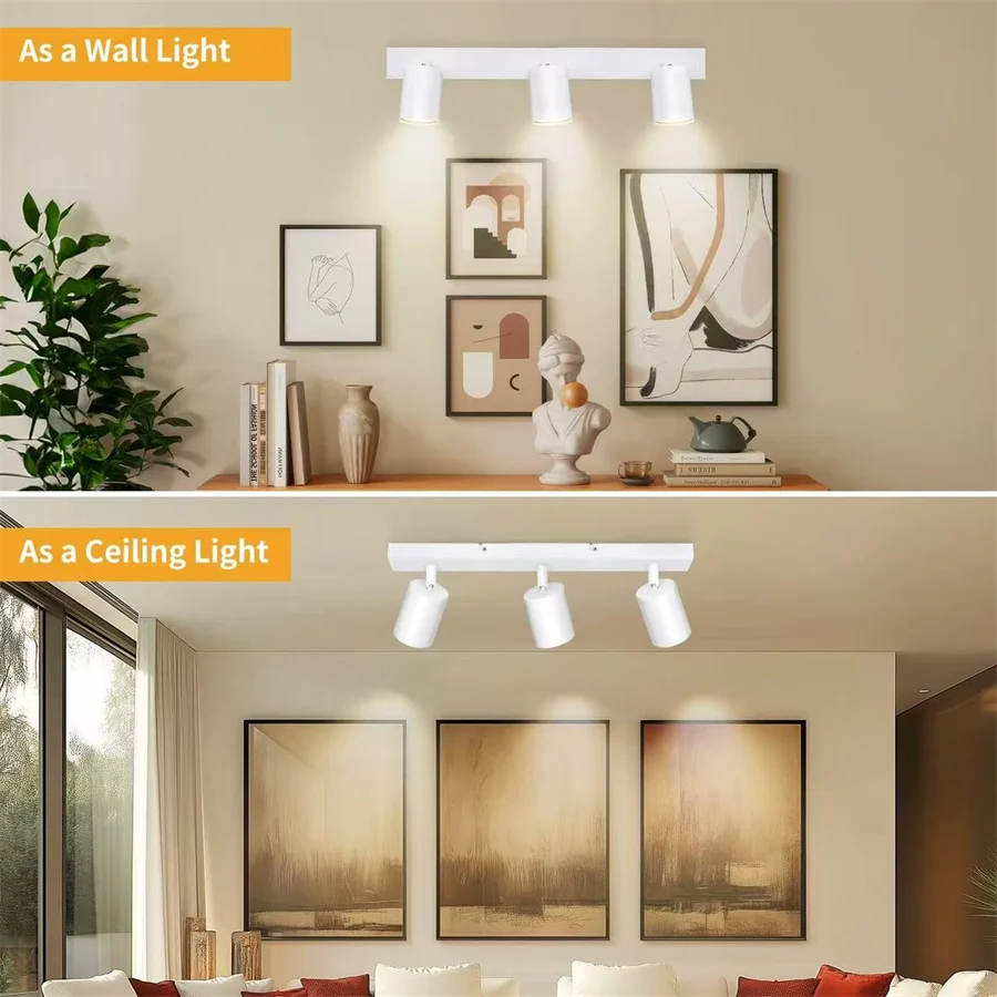 3 bulbs GU10 ceiling lamp, spotlight, dedicated for living room, bedroom and kitchen, without GU10