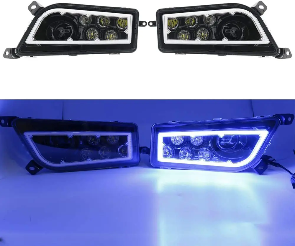 Pop 1 пара дальнего ближнего света 6000K 3450LM светодиодные фары для квадроциклов для Polaris RZR 900 2015-2017 для RZR 1000 S 2016-2017 с DRL