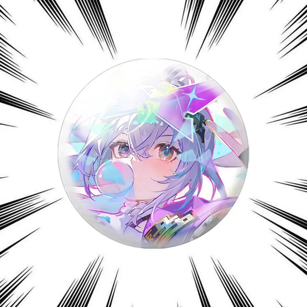 Silver Wolf LV.999's Honkai Star Rail HSR  75mm 44mm 25mm Accessories Toys Badge Brooch Backpack Hat Pins view 5