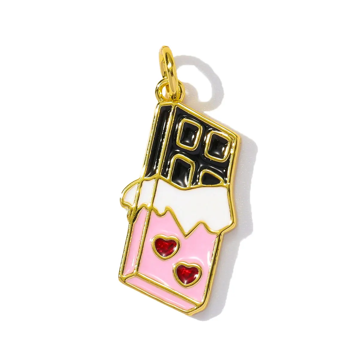 3pcs/Lot Wholesale Copper Enamel Moon Rose Lip Diy Charms Women Shell Cat Seahorse Necklace Pendants Butterfly Heart Jewelry - view 6