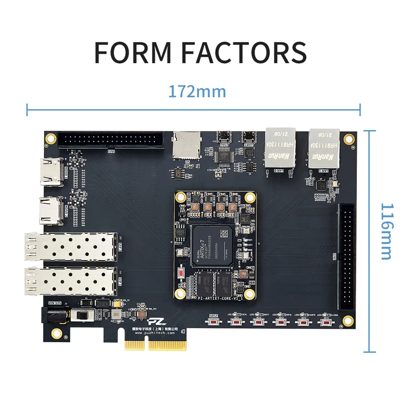 Imagem -04 - Placa de Desenvolvimento Xilinx Artix7 Pcie Hdmi Pz-a735t-kfb Actizhi Pz-a735t-kfb Grau Industrial Pcie