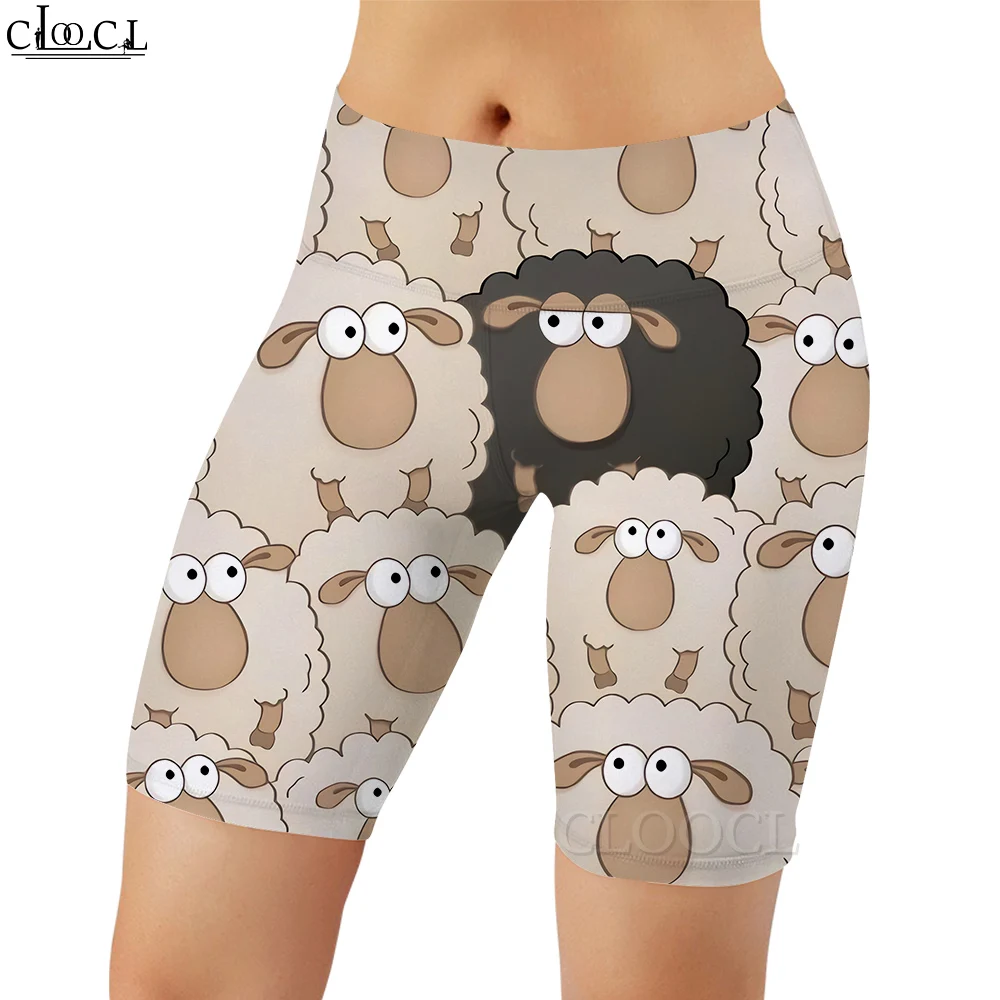 CLOOCL Neue Mode Frauen Legging Cartoon Lamm Muster 3D Gedruckt Shorts für Weibliche Gym Training Jogging Fitness Leggings