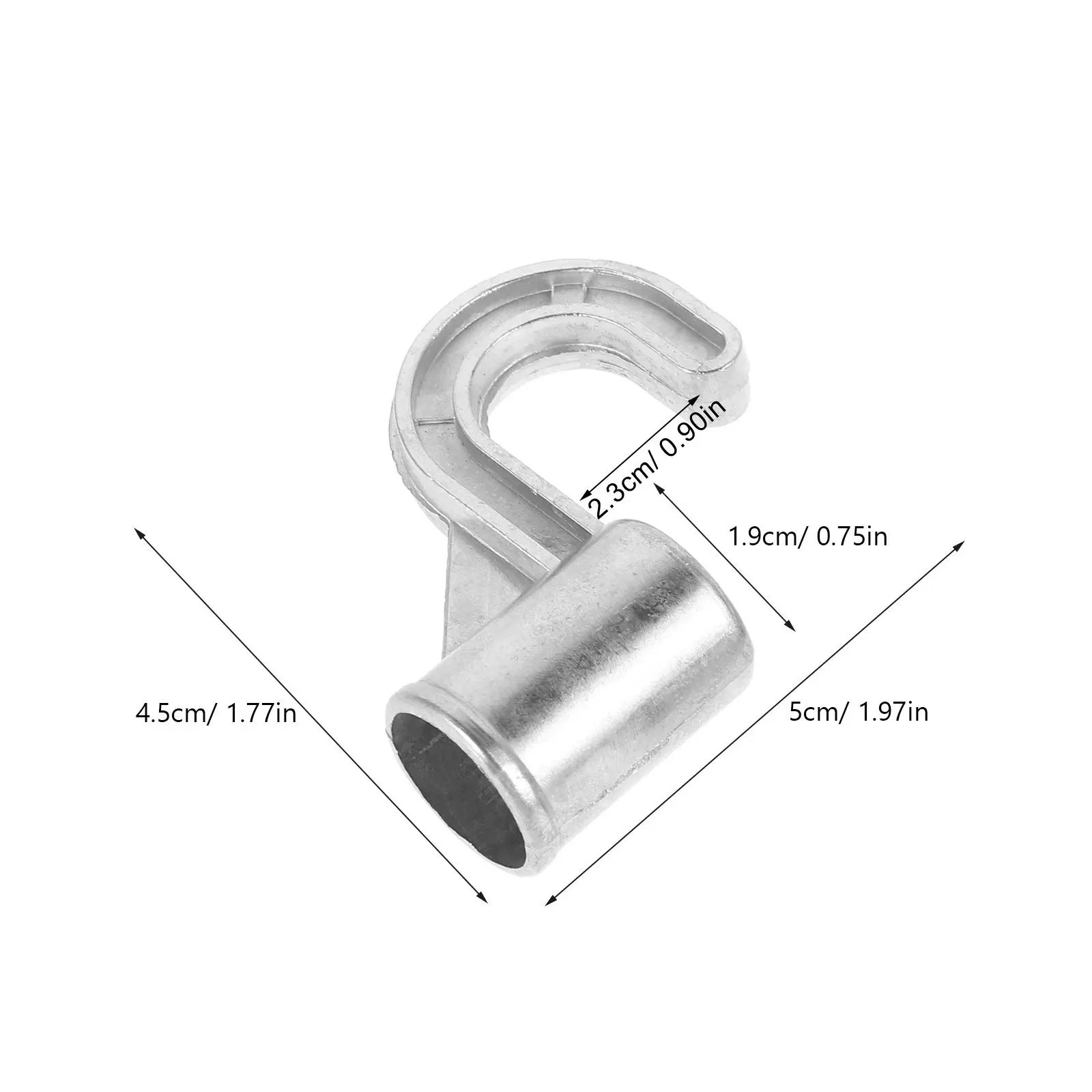 2Pcs Aluminum Alloy Closet Hanger Connector Hooks Heavy Duty Metal Wardrobe Rod Holders for Clothes Towels Coats view 3
