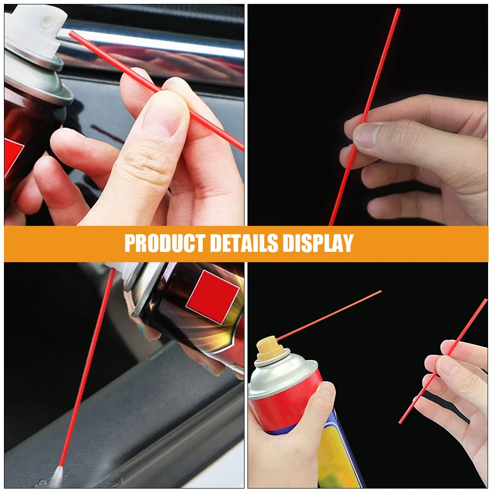 

200 Pcs Rust Remover Nozzle Spray Can Extension Pole Chargeable Straw Pp Bottle