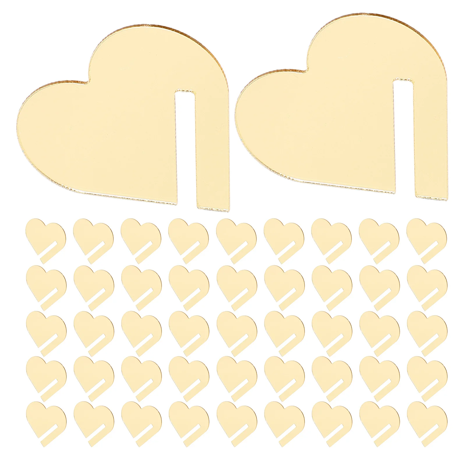 

90pcs Acrylic Heart Drink Tags Blank Heart-Shaped Markers For Wine Glasses Wedding Party Decorations Drink Labels Name Tags For