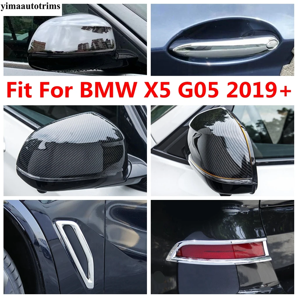 

Rearview Mirror / Body Leaf Fender Air Vent / Rear Fog Light Lamp / Door Handle Cover Trim For BMW X5 G05 2019 -2022 Accessories