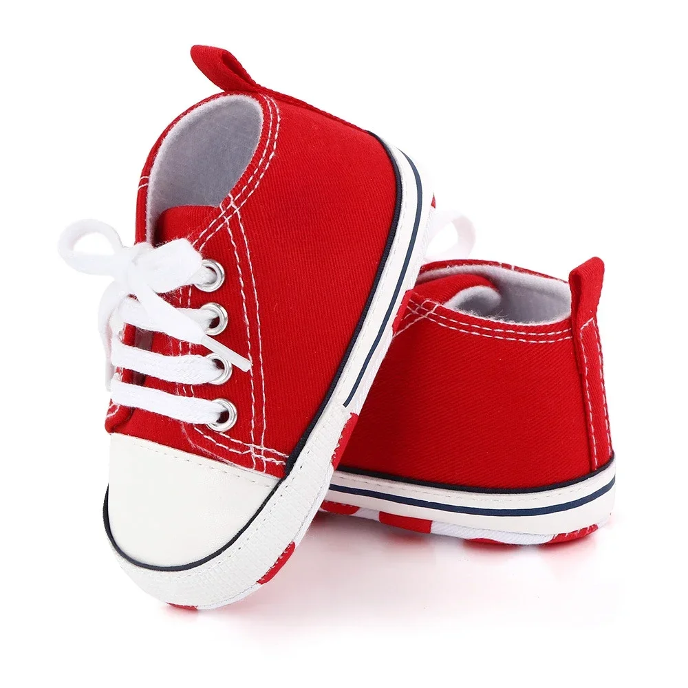 Canvas Sneakers Baby Boys Girls Shoes First Walkers Infant Toddler Anti-Slip Soft Sole Classical Newborn Baby Shoes 0-18 Month