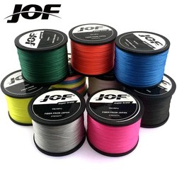 JOF 4 Strands Braided Fishing Line Multifilament 1000M X4 PE Fishing Line Field Stream Fishing Lake Fishing Saltwater Fishing