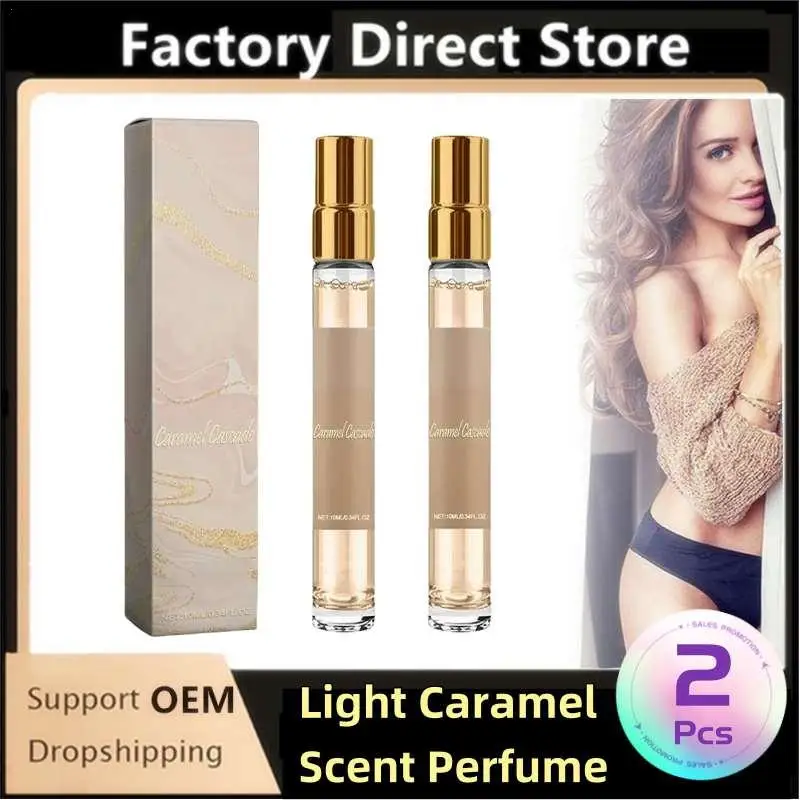 

2Pcs Light Caramel Perfume With A Subtle Fragrance Long-lasting Elegant Natural Gentle And Not Pungent Portable Caramel Perfume