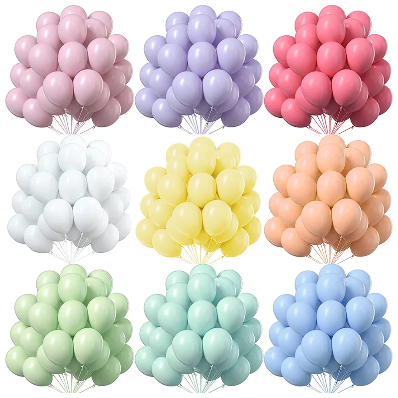 20/30/50pcs 5/12inch Macaron Latex Balloons Blue Pink Purple Yellow Balloon Wedding Kids Birthday Party Decor Baby Shower Globos