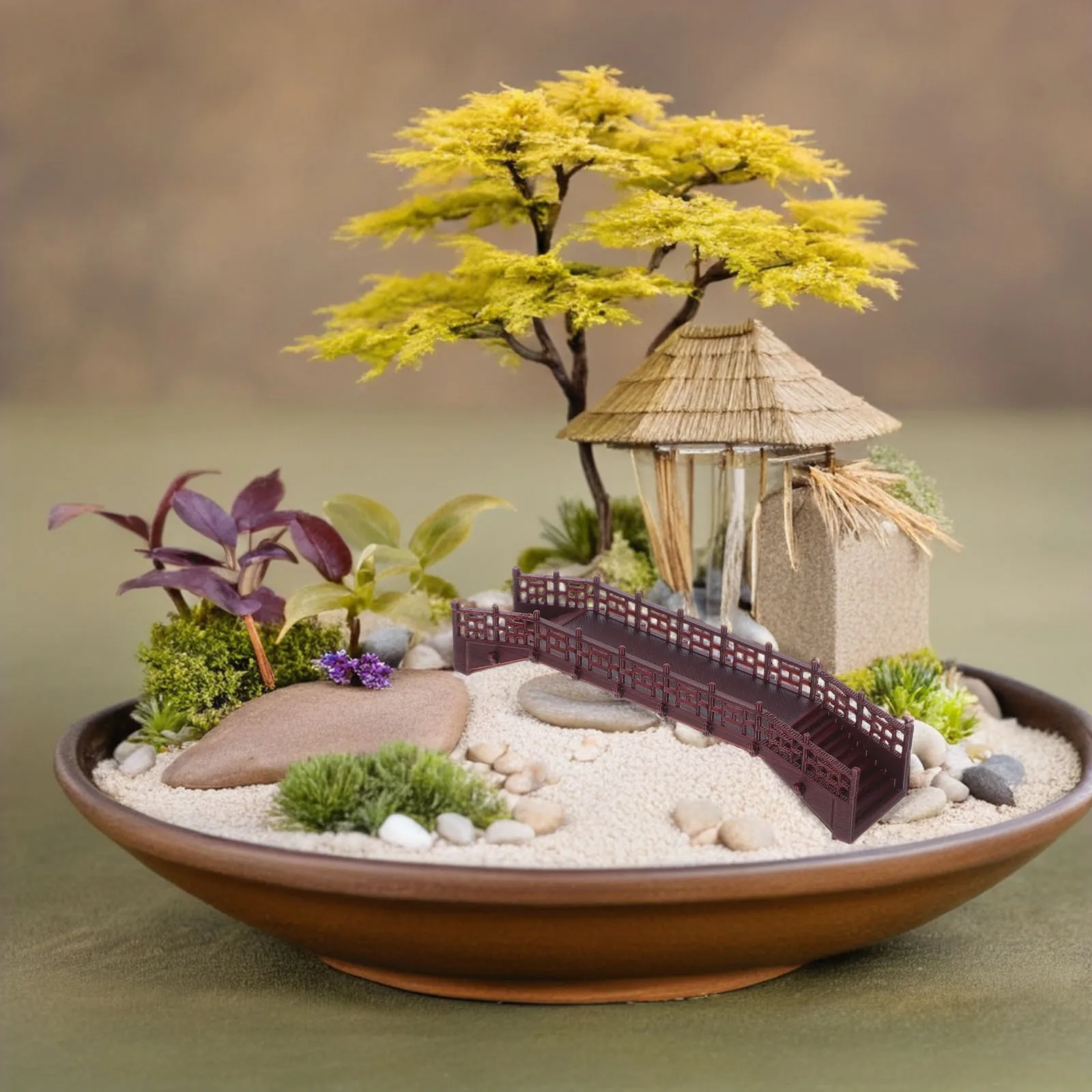 

Long Bridge Landscape Ornament Mini Plastic Arch Bridge For Micro Landscaping Fairy Garden Decor Office Desk Accessories