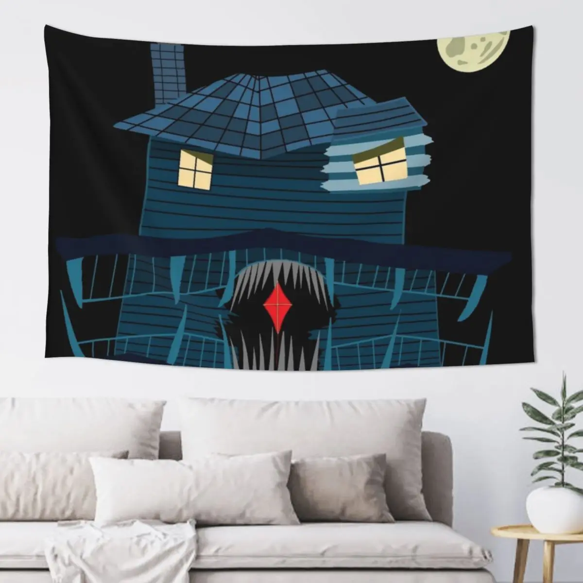 

monster house at night Tapestry Wall Carpet Home And Comfort Decor Tapestry
