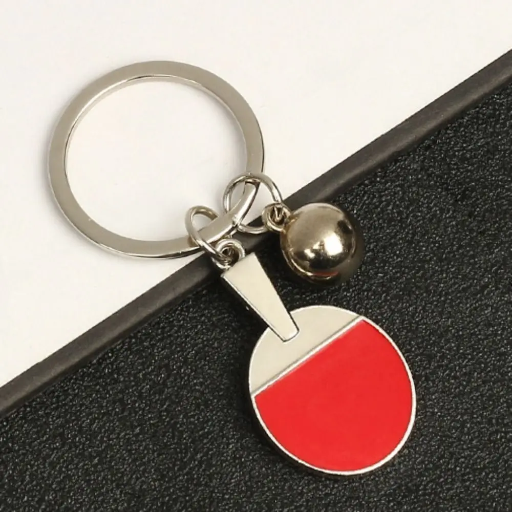 Mini Pingpong Bat Ball Keychain Zinc Alloy Jewelry Gifts Mini Pingpong Bat Keyring Keychain Creative Table Tennis Key Chain