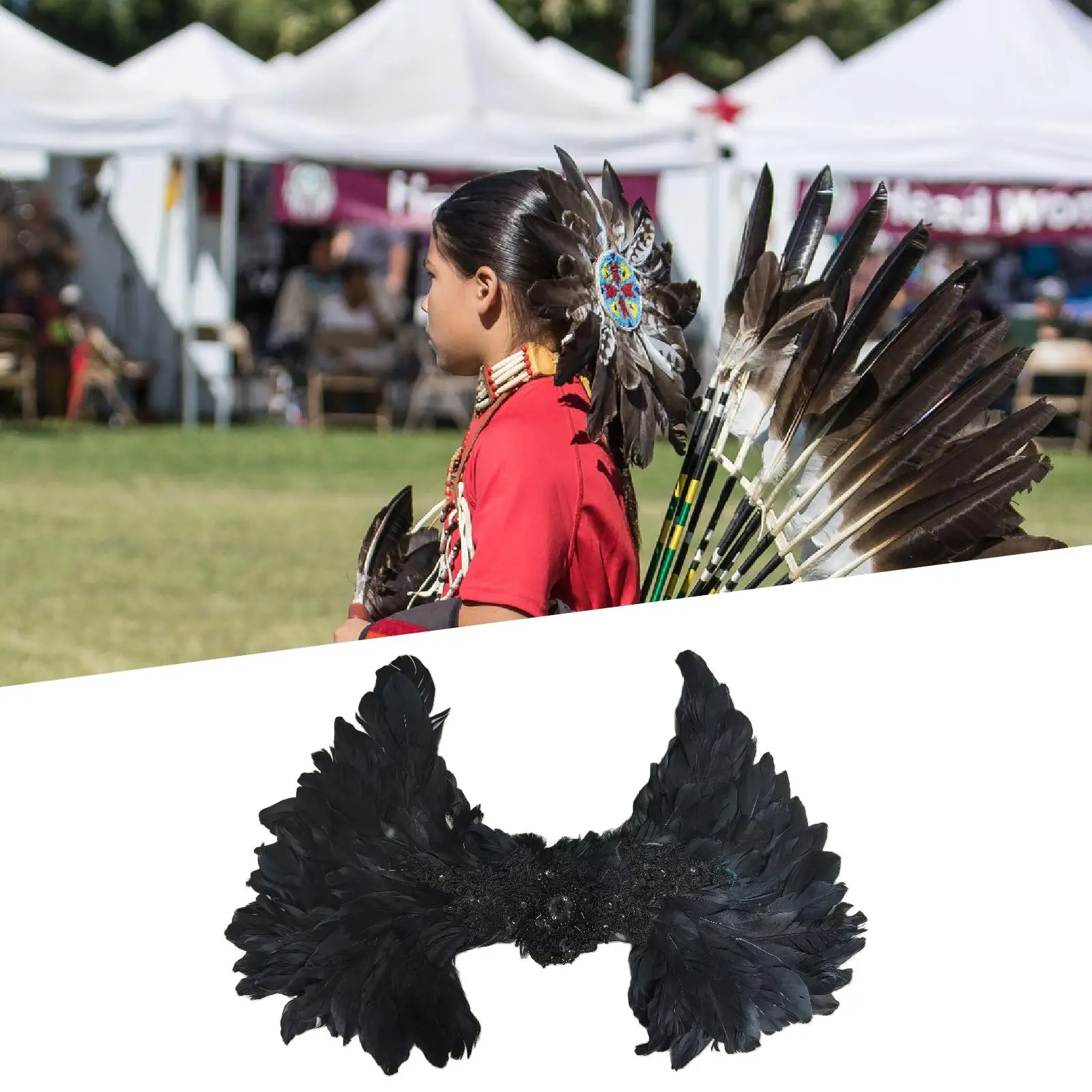 

Indian Feather Headdress Headpiece for Stage Show Dance Show Fancy Dress