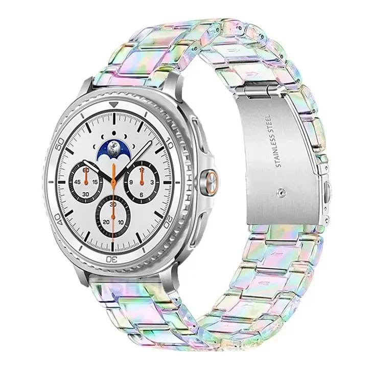 Casing PC Tali Resin untuk Jam Tangan Samsung 8 40Mm 44Mm Jam Tangan Pintar Penutup Kaca Antigores untuk Jam Tangan Galaxy 8 Klasik 46Mm Tali Korea