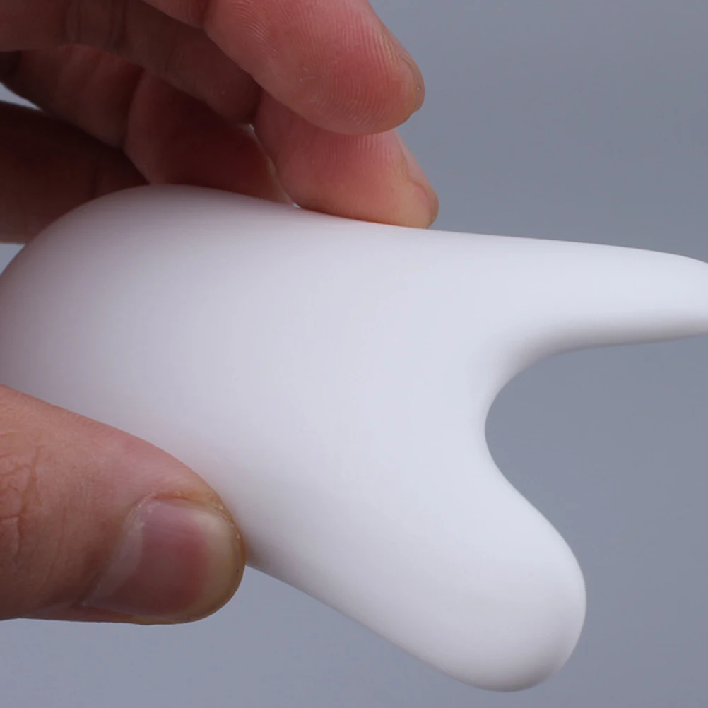 

Face Body Ceramic Massaging Board White Thin Smooth Traditional Scraping Massage Tools for Women Home Anti Aging Gua Sha Plate
