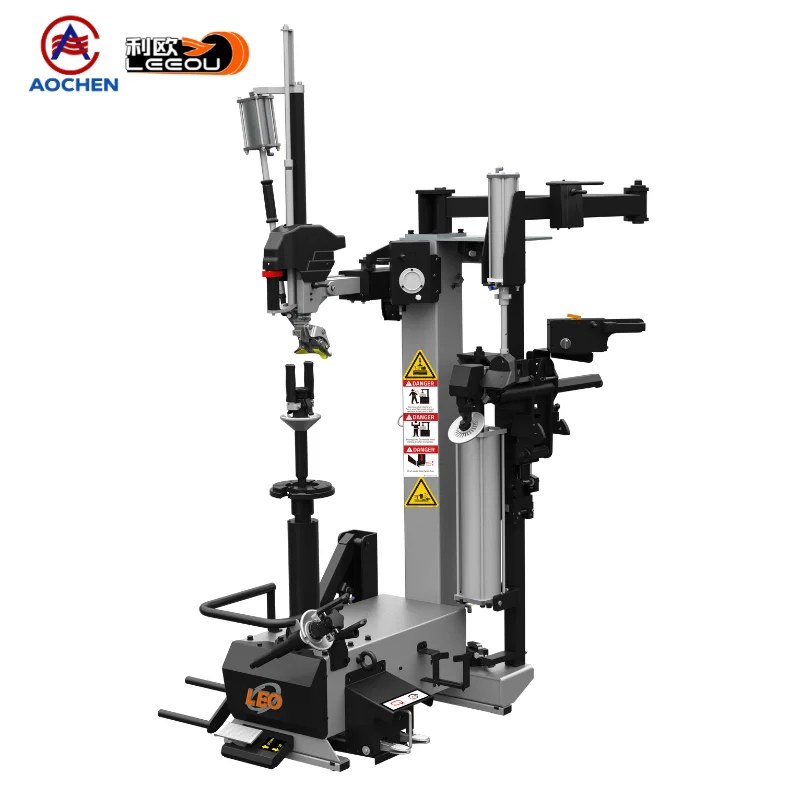 

LEO L8001 Central Posting Leverless Car Tyre Changer For Rim 12"-21" With Help Arm