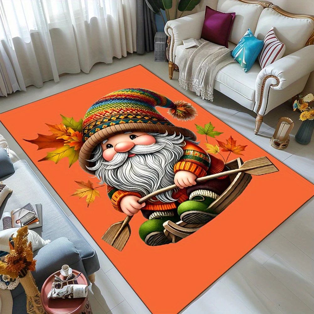 

Осенний бархатный ковер Gnome Crystal, прочный коврик из полиэстера, длинный, универсальный коврик для стула для спальни, одежда