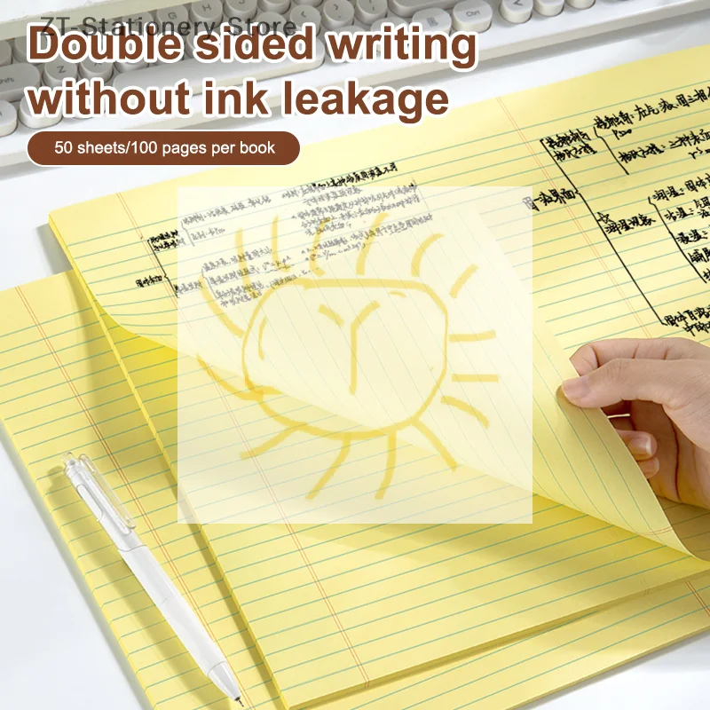50sheets Thickened A3 A3 Notebook Mind Map Planning Tearable Draft Paper Students Writing Legal Pad Back To School Gift