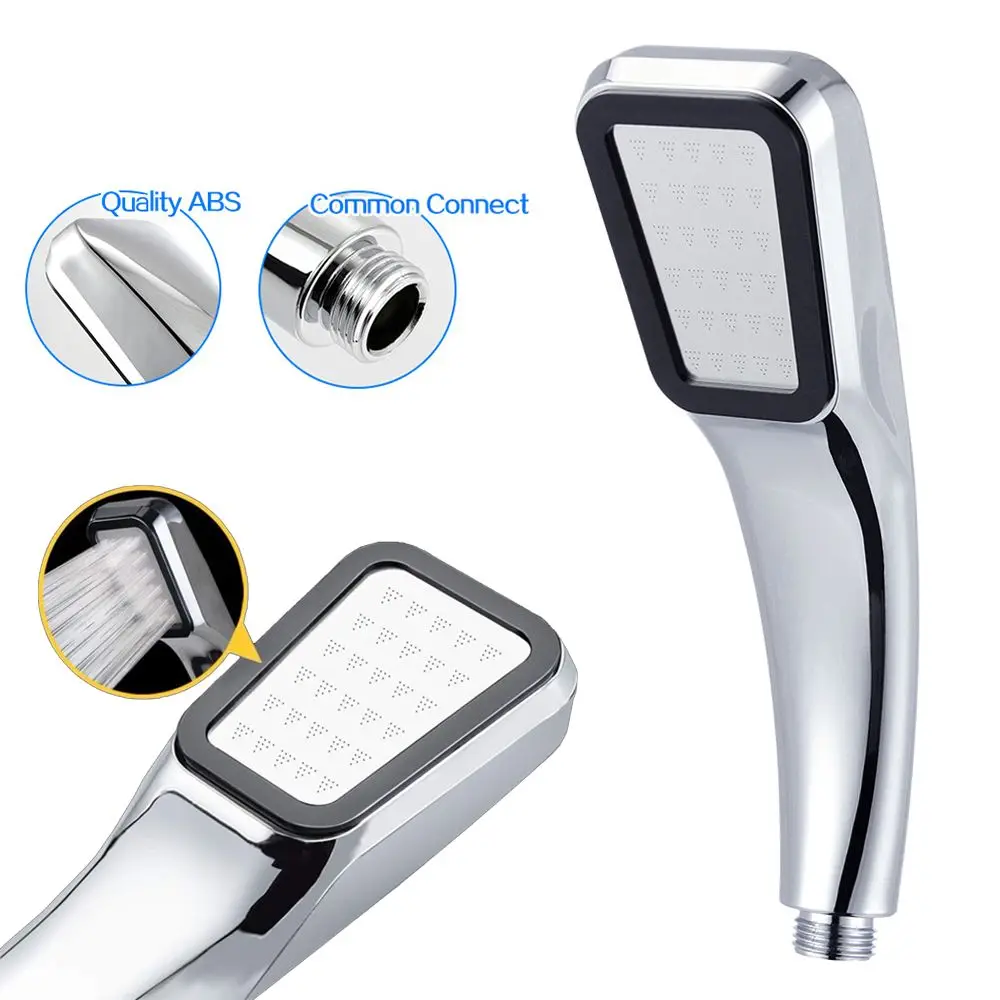 1Pcs Silver/Orange Handheld Shower Head High Pressure 300 Hole Water Saving Showerhead Rainfall Bathroom Bath Nozzle Filter