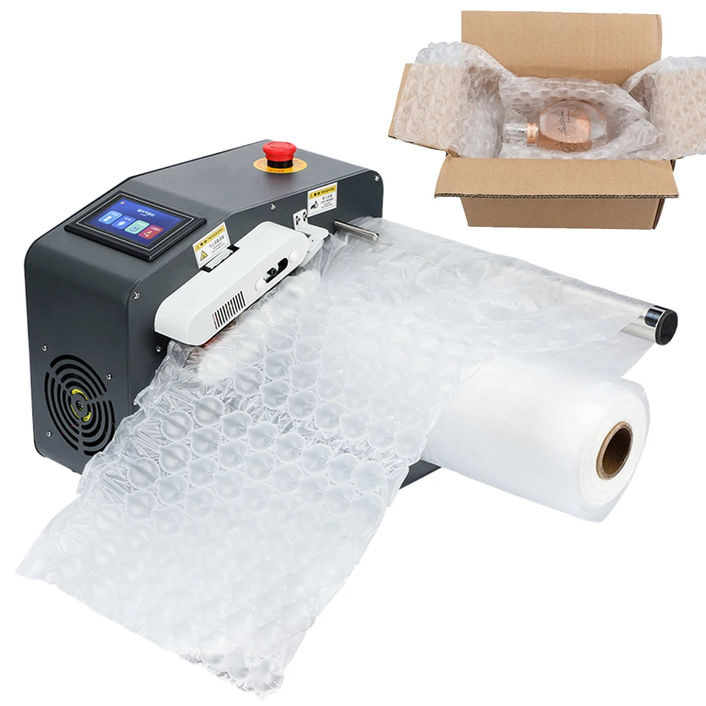 Air Cushion Film Bubble Roll Wrap Machine for 100CM Width Bubble Film Filling Machine Inflatable and Sealing to Protect Goods