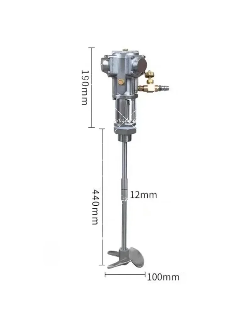 5 Gallon 60L Aluminum Air Mixer Agitator with 2800RPM 1/8HP Motor for Mixing Equipment