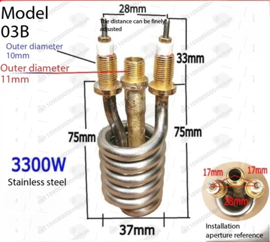 Electric Faucet Heating Element 220V 3000W/3300W/3400W Instant Hot Water Heater Parts Stainless Steel Heating Equipment