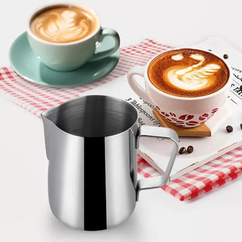 Stainless Steel Milk Frothing Pitcher Espresso Steaming Coffee Barista Latte Frother Cup Cappuccino Milk Jug Cream Froth Pitcher