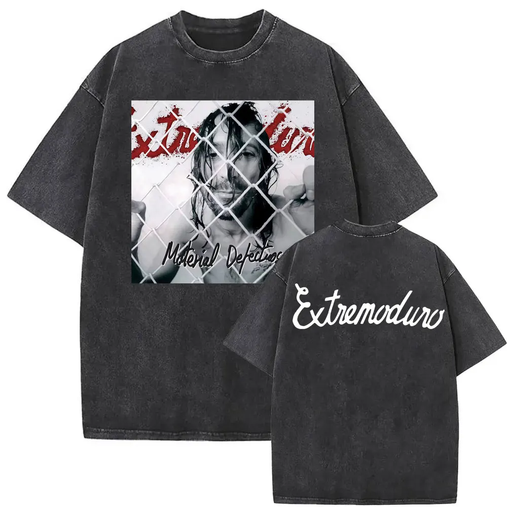 

Футболка Rock Band EXTREMODURO Tour 2026 в винтажном стиле с эффектом потертости, унисекс, модная, в стиле хип-хоп, уличная, летняя, свободного кроя, оверсайз