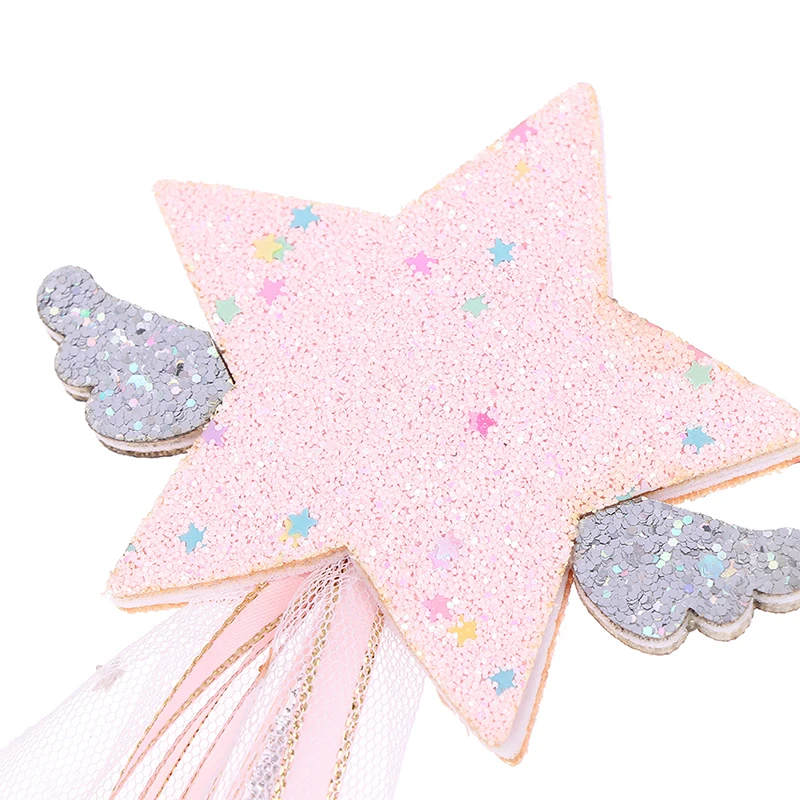 New 1pc Cute Dreamlike Five Pointed Star Fairy Wand Kids Stick Girl Birthday Gift Party Halloween Princess Cosplay Props