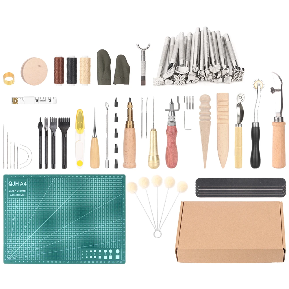 diy-leather-craftsmanship-set-leather-stamp-printing-kit-stamp-punch-carving-saddle-making-tools-for-leather-craft