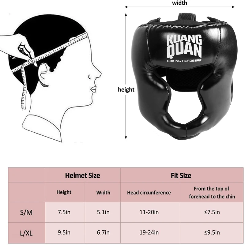 Kick Boxing Helmet for Men Women PU Karate Muay Thai Guantes De Boxeo Free Fight MMA Sanda Training Adults Kids Equipment