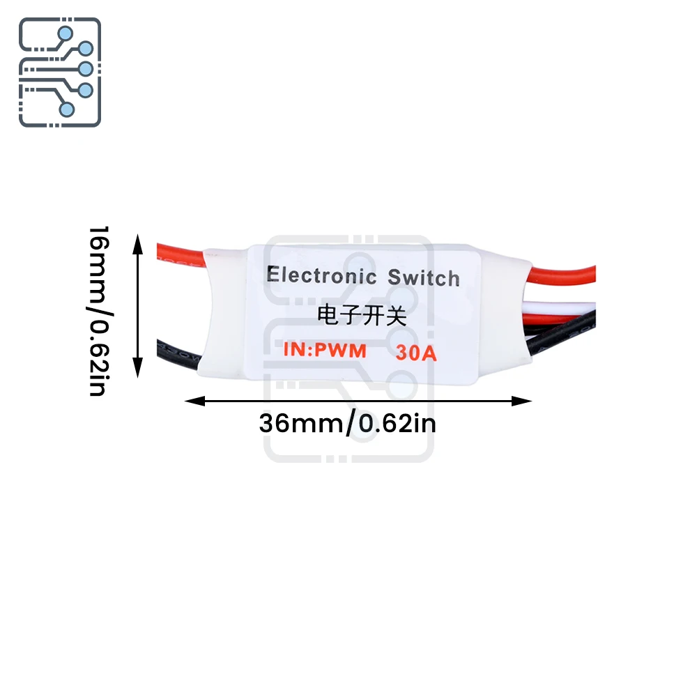 Sakelar Elektronik Remote Control 2-30A 3-30V Perlindungan Model Udara RC Drone Pompa Air Pengendali Sinyal PWM