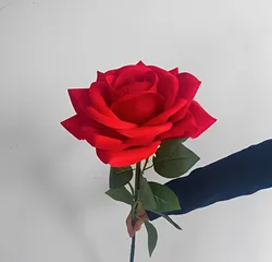 Aqumotic Fake Red Rose 10in 1pc Giant Roses Rosas with Stem Eternal Flower Rosas Rojas Forever Artificial Flowers for Mom