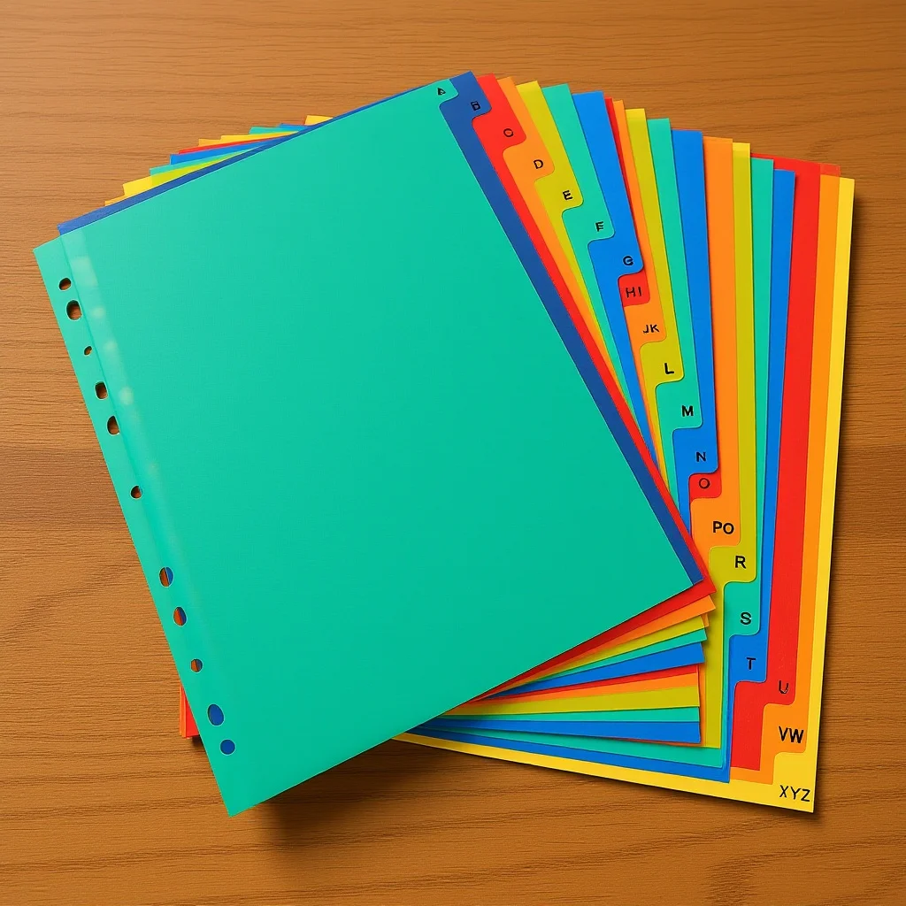 

21Pcs Binder Dividers PP Plastic Tabs Detachable for Notebook Planner Office File Organizers Binder Dividers