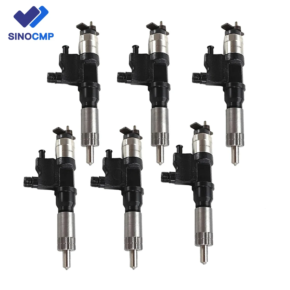 6pcs Fuel Injector 095000-5500 095000-5504 095000-5500 8-97367552-1 8-97367552-4 8-97367552-1 For Isuzu 4HL1 6HL1 Engine