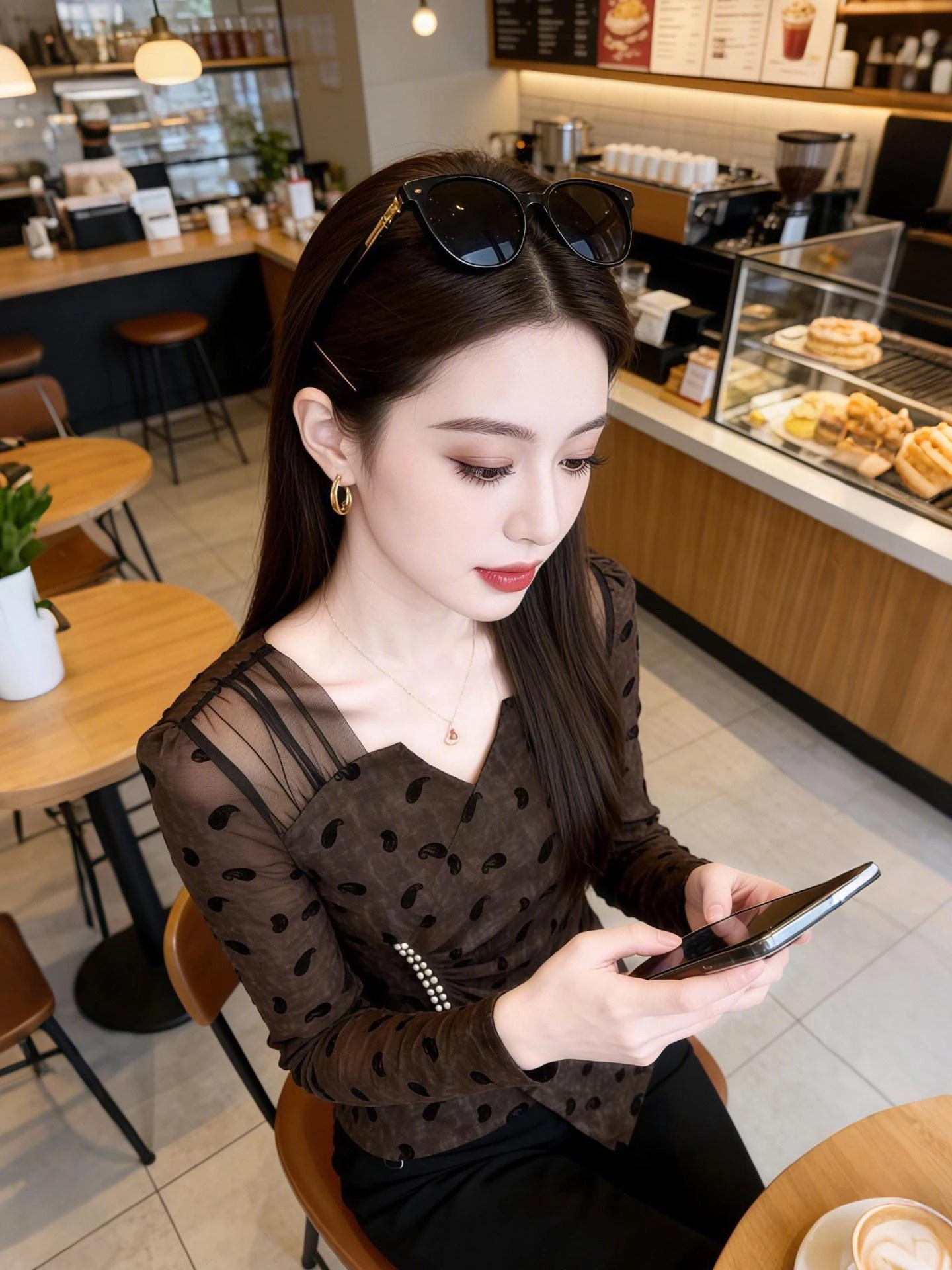 

Spring Faion Women's Long Sve V-Ne Slim Fit Top Irregular Hemline Sli Korean Sle Knitted irt Office Wear