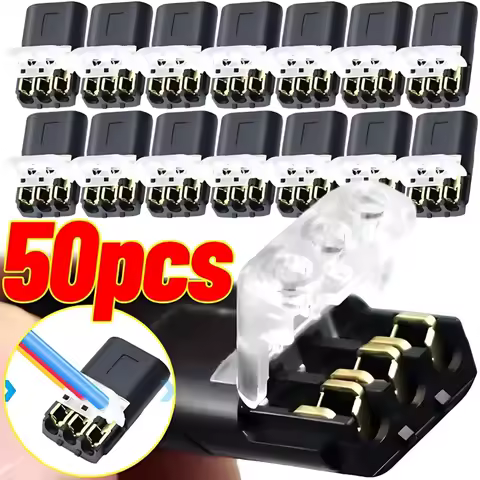 3 Way Wire Connector D3 Fast Solderless Electrical Cable Splice Terminal PC Block No Welding Auto Car LED Lighting Wiring Tool