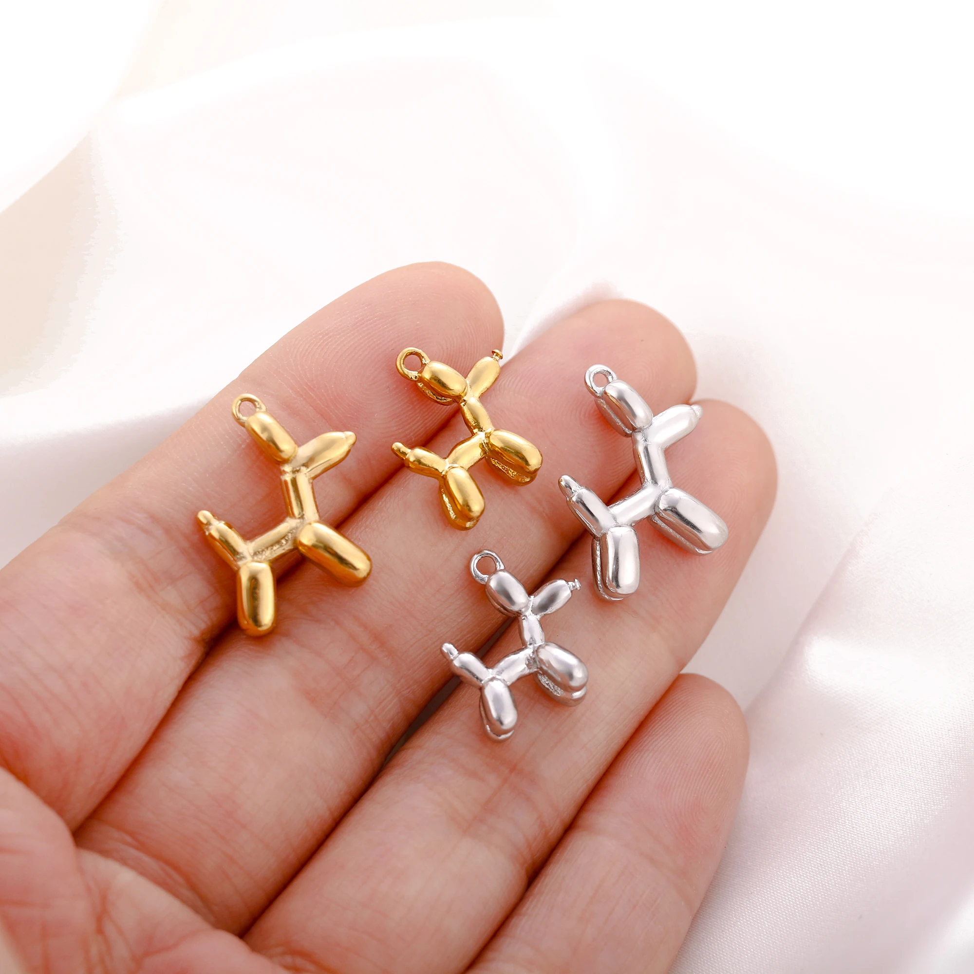 3PCS Edelstahl Herz Schmetterling Sonnenblume Schlange Niedlichen Hund Charms Für Schmuck Machen Liefert Diy Halskette Ohrringe Armband – Detail 5