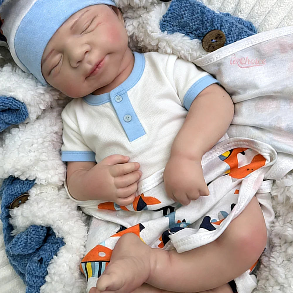 

Artifical 20" Silicone Reborn Baby Doll Washable Realistic Soft Newborn Girl/Boy Doll Silicone Lifelike Children Gift DIY Toy