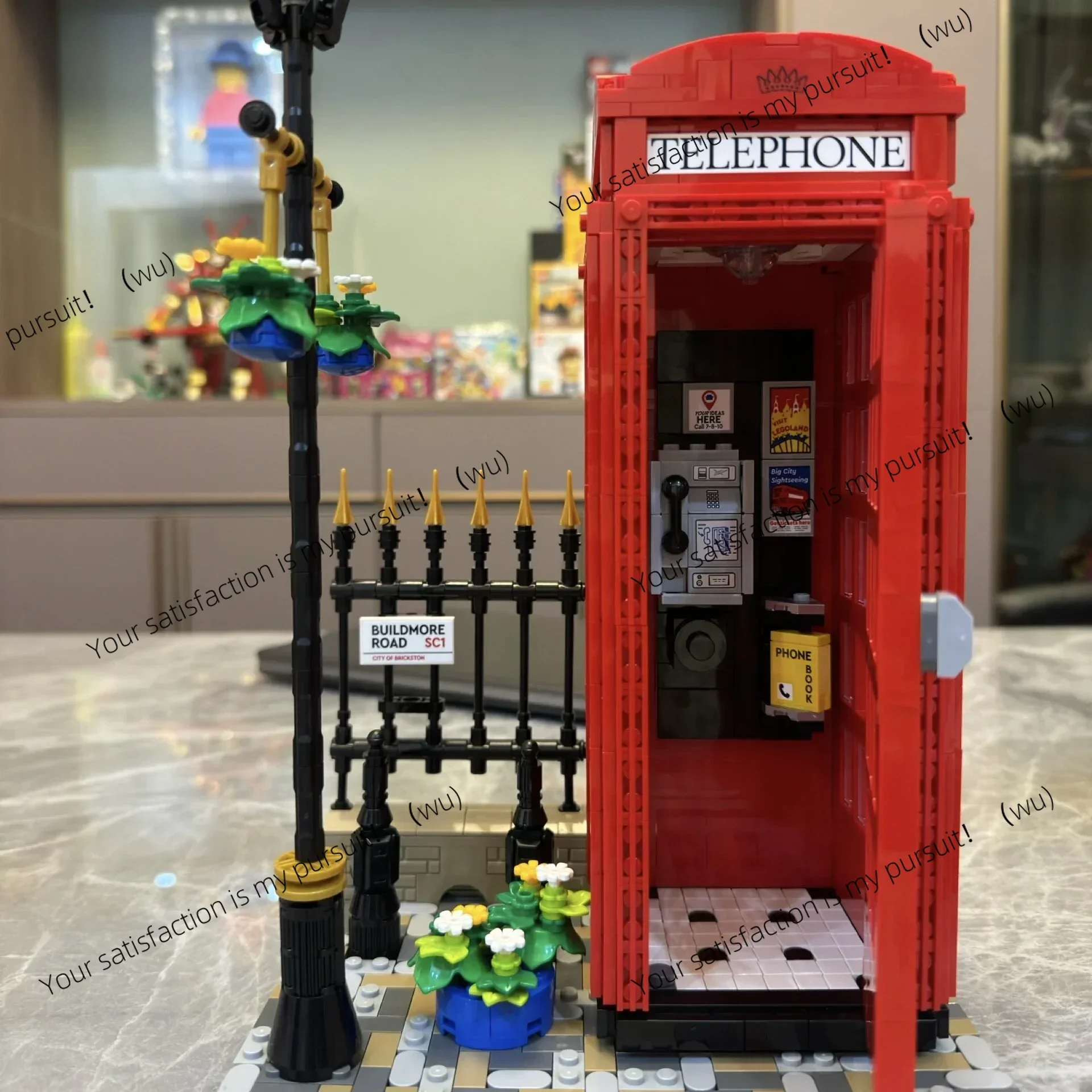 

Подходит для телефонной будки Red London No. 21347 Набор игрушек из кирпича для взрослых и детей, украшение для дома