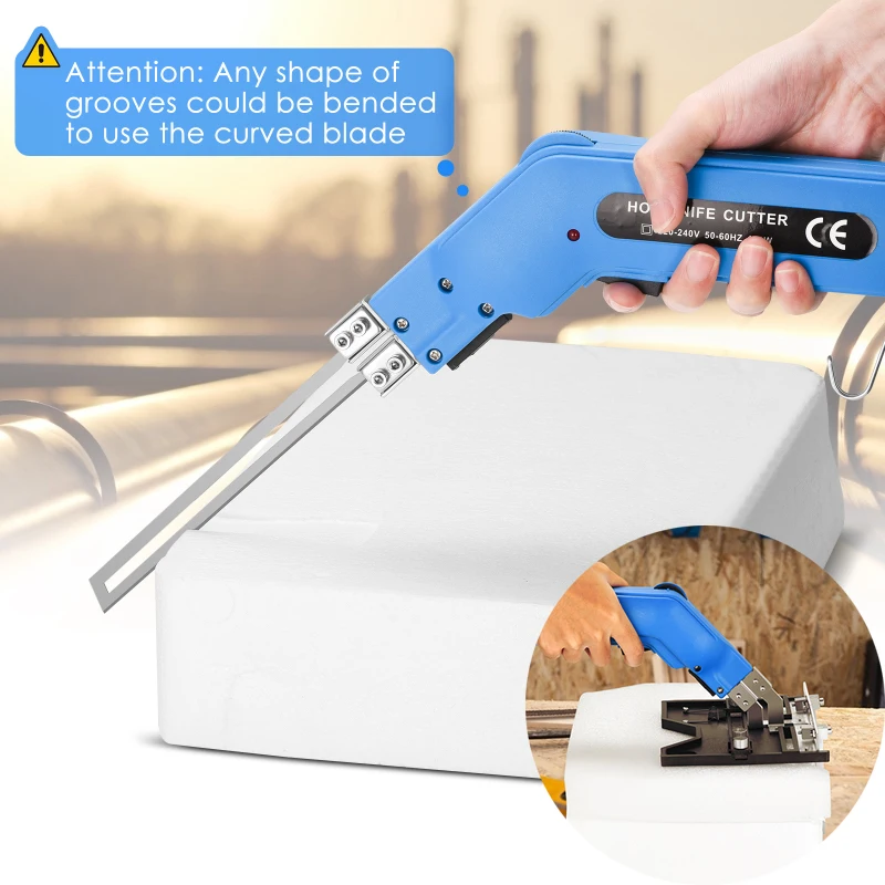 Electric Hot Knife Foam Cutter, Large Groove, Heat Wire Grooving Cutting Tool, Cutting Pen, Sponge Insulation KT Board, 150W