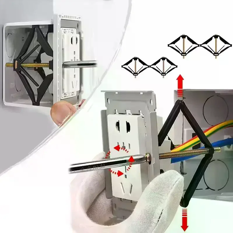 

Инструменты для обслуживания нижних коробок настенной розетки, 10/50 шт. 86, тип регулируемый стержень, комплект электрической розетки