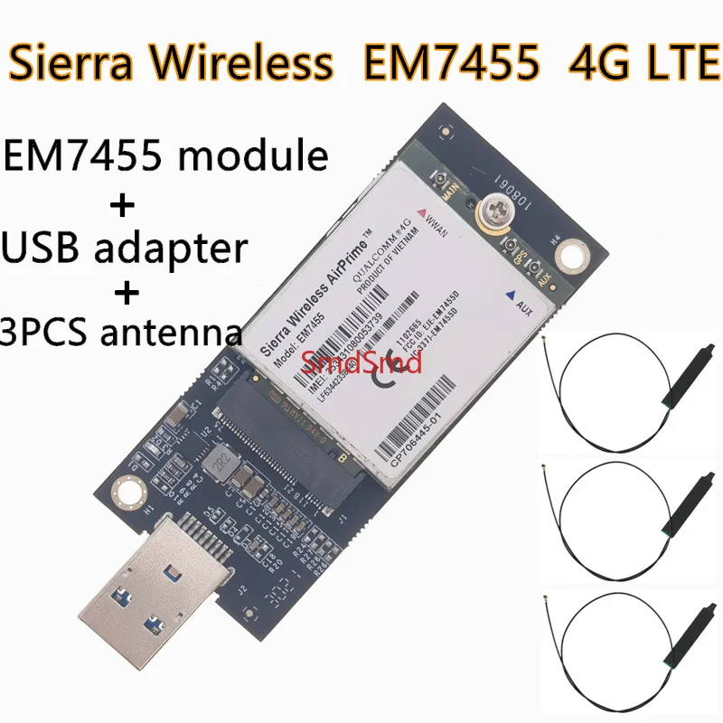 EM7455 1103582 FDD/TDD LTE Cat6 NGFF M.2 4G MODULE 4G CARD 300Mbps For Laptop and 4G router USB  modular