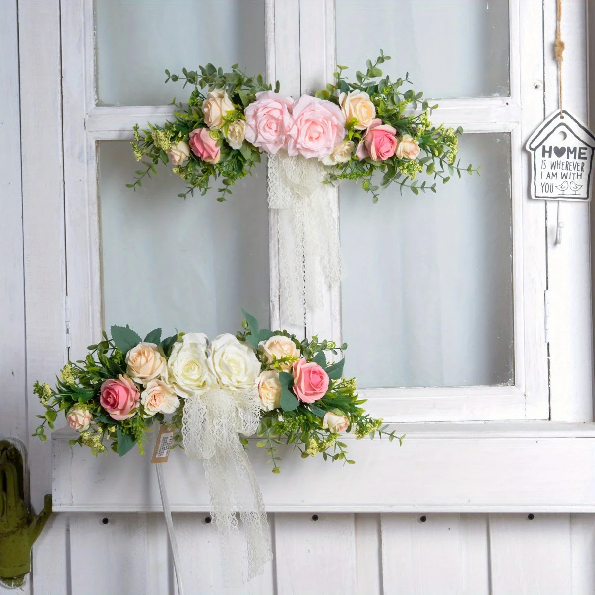 

Simulation Flower Lintel Wreath Hanging Wall Decorations Chair Back Flower Mirror Front Wedding Welcome Sign Flower